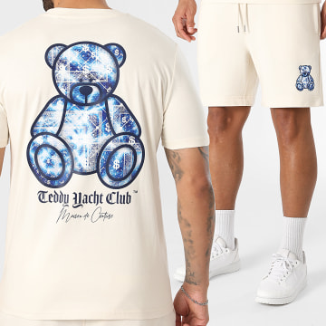 Teddy Yacht Club - Conjunto T-Shirts E Calção De Treino Maison De Couture Blue Sapphire Bege
